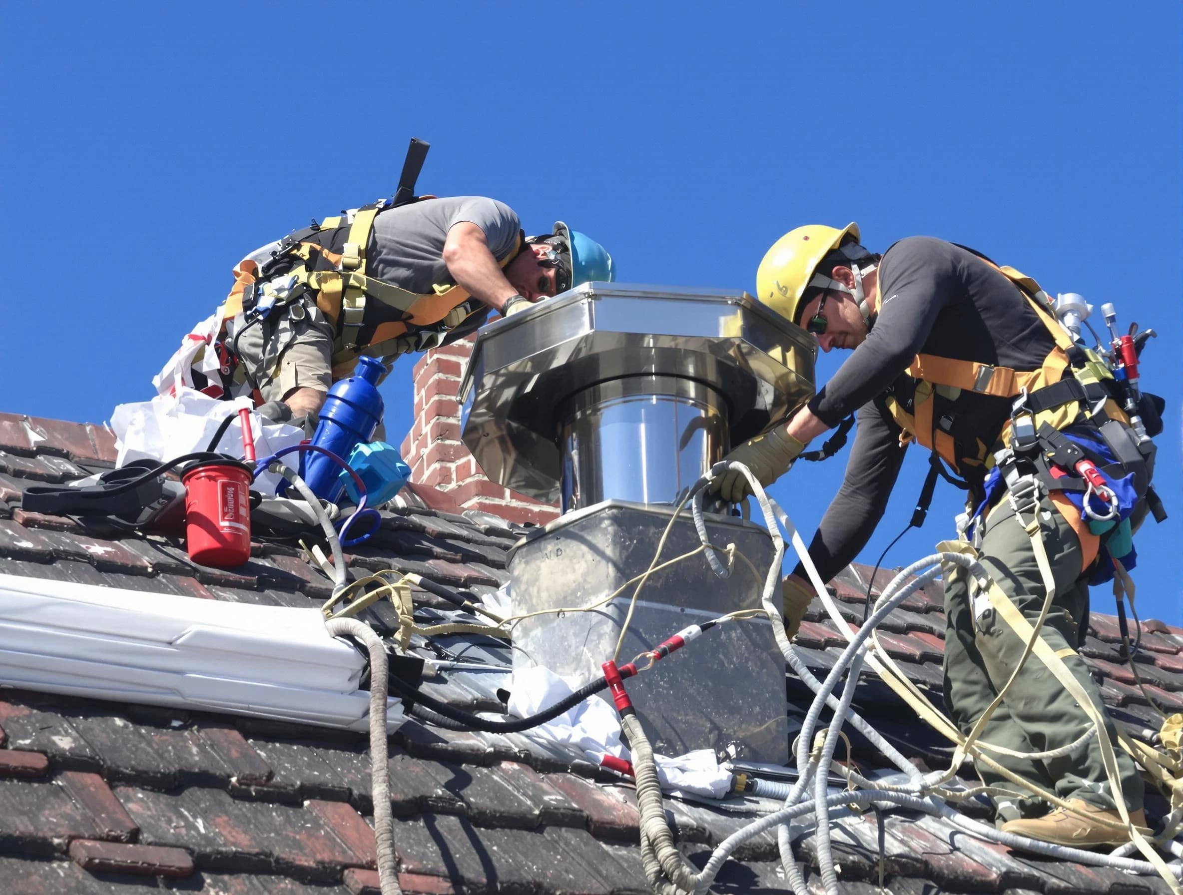 Protective chimney cap installed by Coolidge Chimney Sweep in Coolidge, AZ