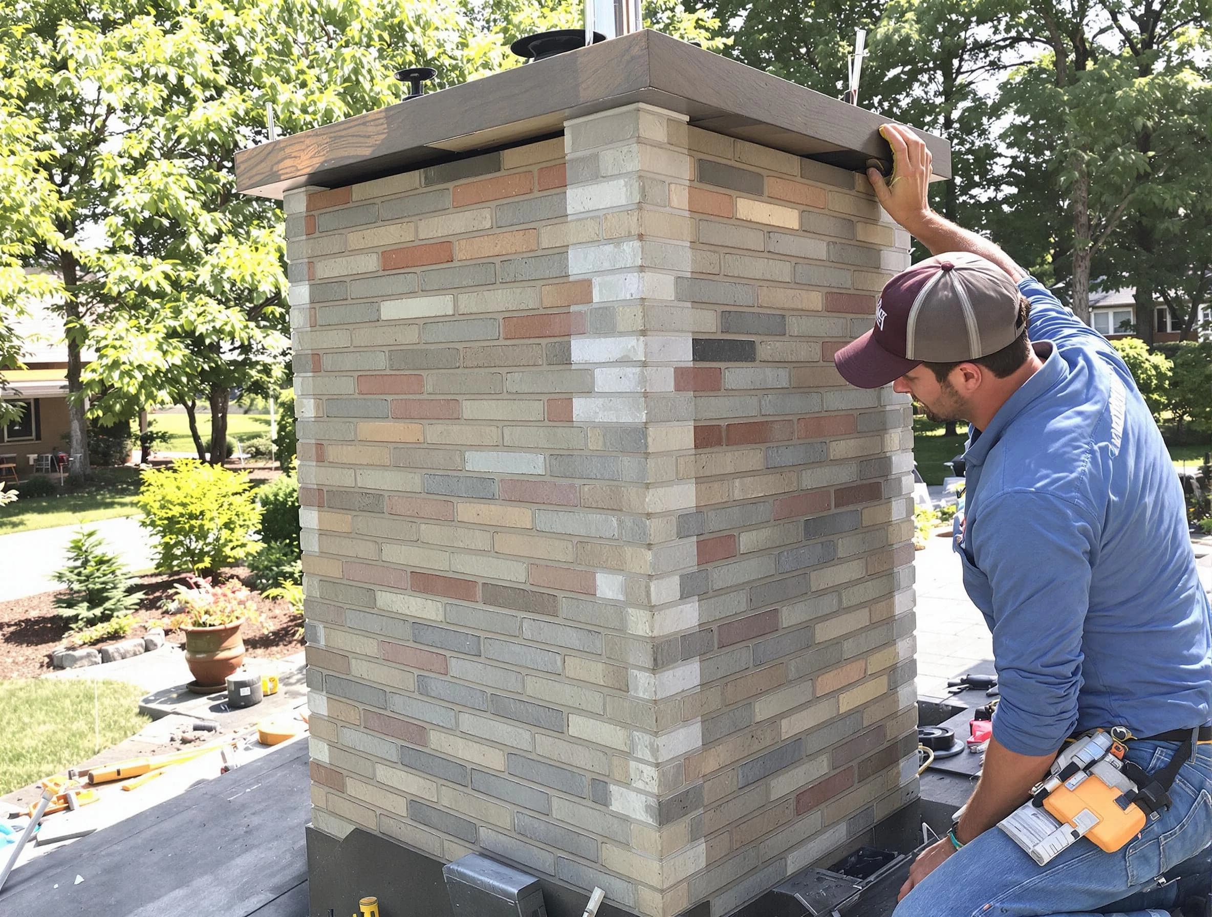 Coolidge Chimney Sweep completing a modern chimney remodel in Coolidge, AZ