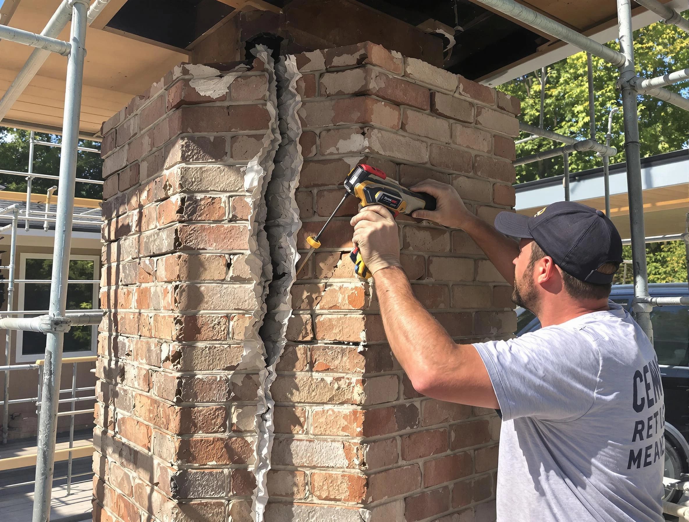 Coolidge Chimney Sweep technician performing chimney repair in Coolidge, AZ