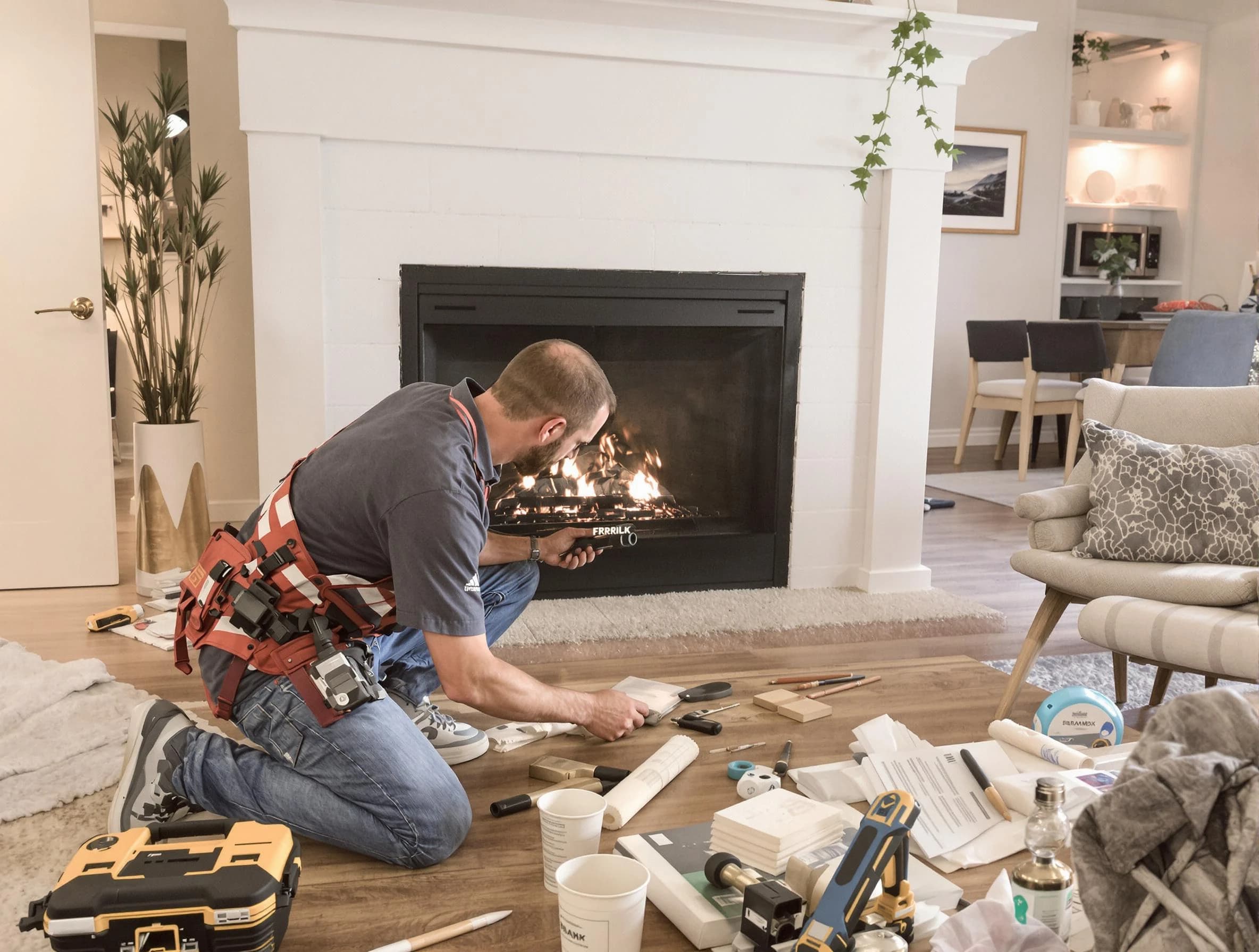 Coolidge Chimney Sweep performing fireplace repair in Coolidge, AZ