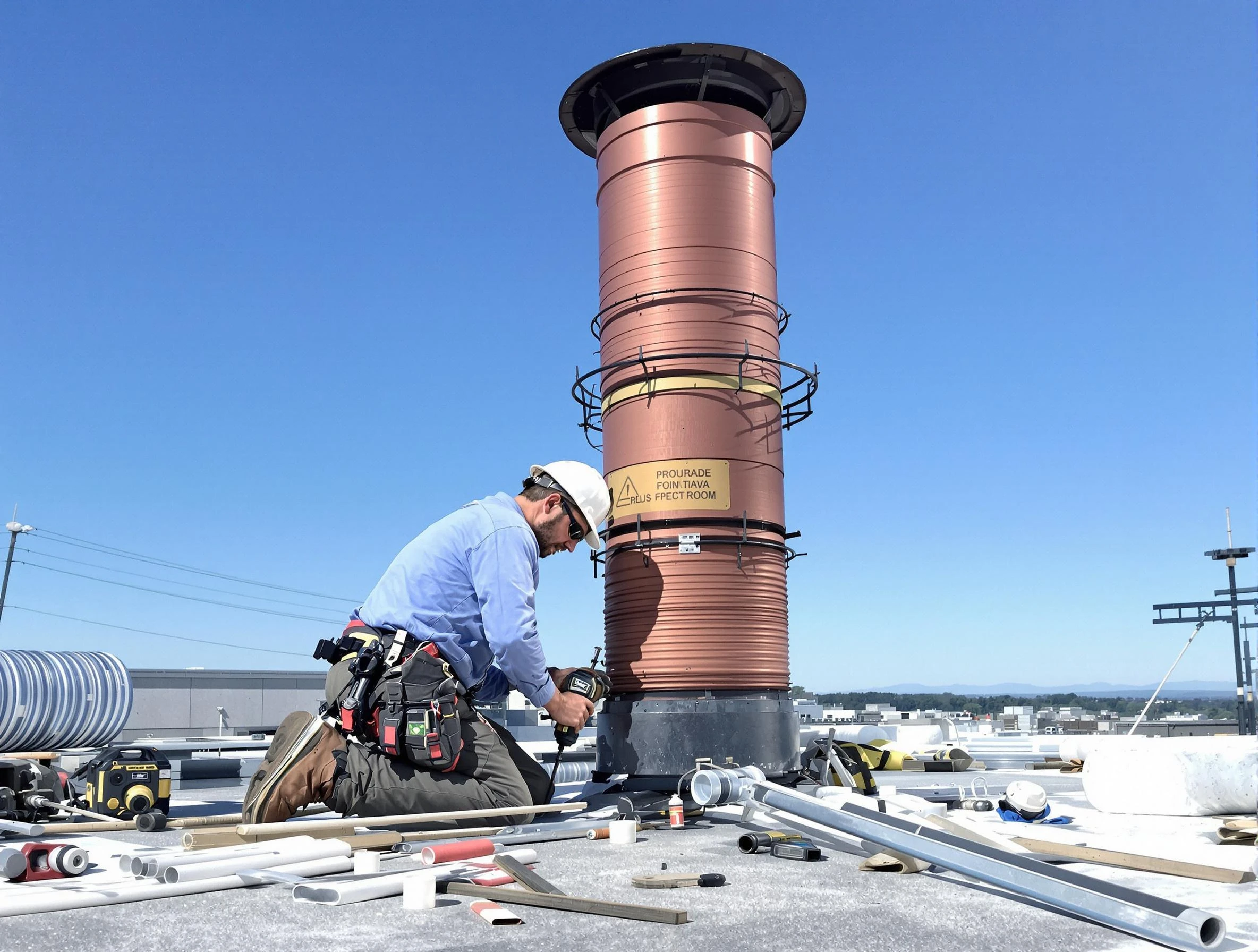 Installed chimney liner by Coolidge Chimney Sweep in Coolidge, AZ
