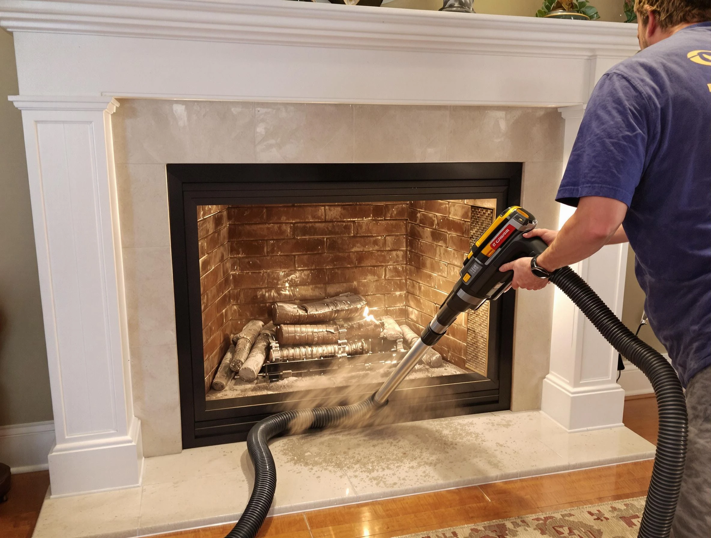 Fireplace cleaning performed by Coolidge Chimney Sweep in Coolidge, AZ