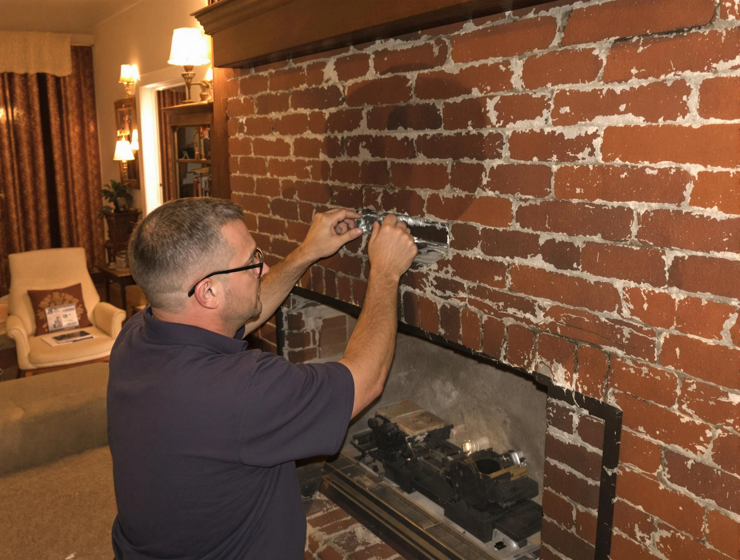 Coolidge Chimney Sweep expert fixing a fireplace in Coolidge, AZ