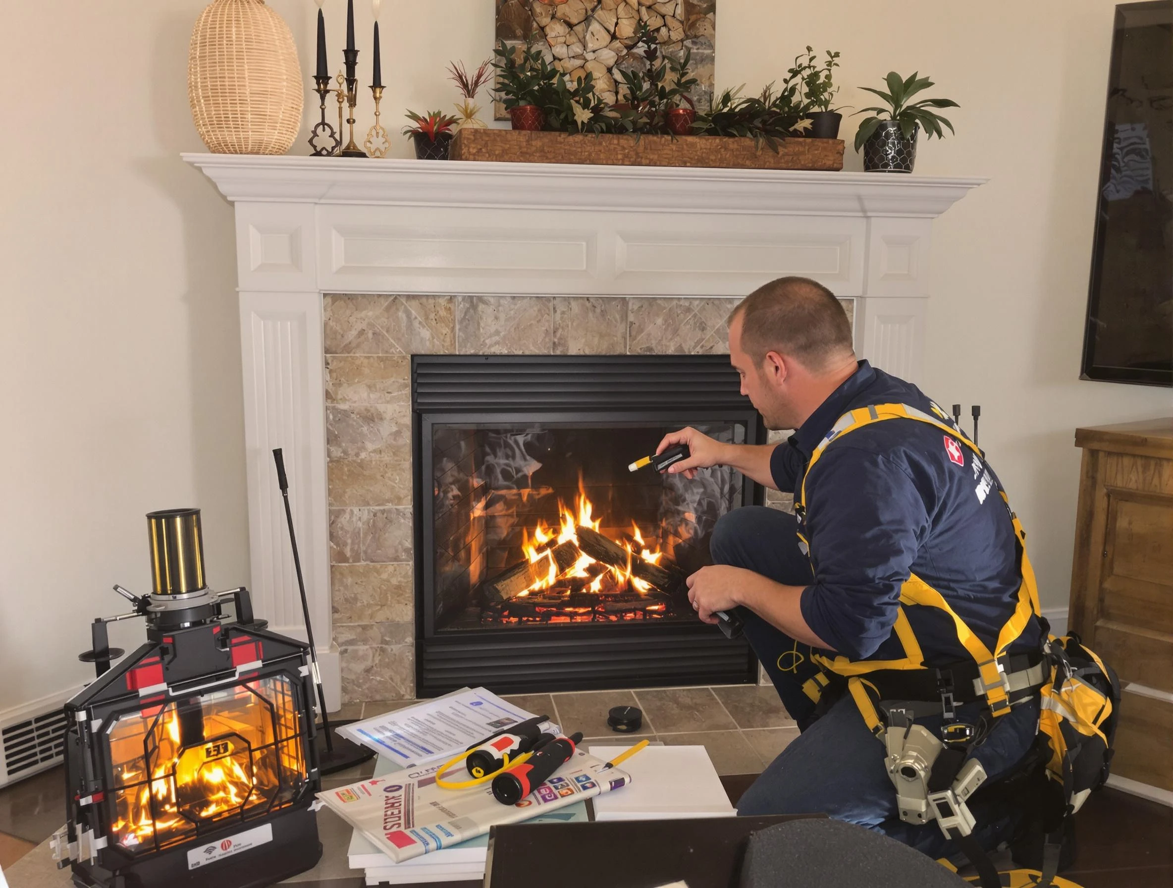 Safety-focused fireplace inspection by Coolidge Chimney Sweep in Coolidge, AZ